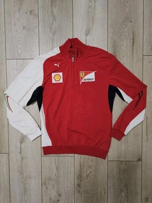 PUMA SCUDERIA FERRARI SWEATSHIRT 1/3 ZIP F1 SWEATSHIRT JACKET FORMULA 1 RED S/XS - Image 1 of 4