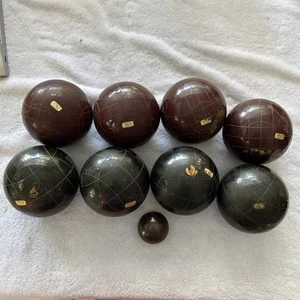 Vintage Sportcraft Bocce Ball set w/ Pallino Red Green Made In Italy - Picture 1 of 7