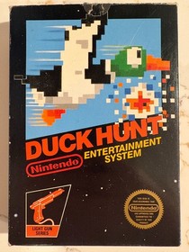 Duck Hunt - Nintendo NES CIB no cart IB, Sticker Seal Matte Hangtab, Test Market