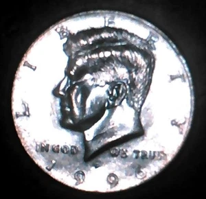 1996 P Kennedy Half Dollar Missing "S" and "T" in TRUST - Picture 1 of 6