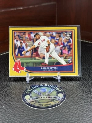 2018 Topps Big League #250 Rafael Devers Gold Border Parallel (RC) Rookie Card - Image 1 of 2