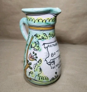 Vintage Casa Botin Madrid Spanien handbemalt Majolika Keramik Krug 7" signiert - Bild 1 von 7