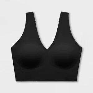 True & Co. Women's V- Neck Bra Black Size  XS New/w tags - Picture 1 of 1