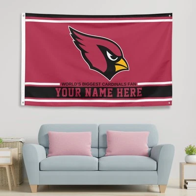 Bandera personalizada de los Arizona Cardinals de 3x5 pies de fútbol americano más grande bandera de los fanáticos Foto 1 de 4