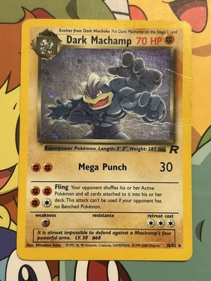 Dark Machamp 10/82 Holo Rare Team Rocket Unlimited 2000 Pokemon TCG - Image 1 of 4