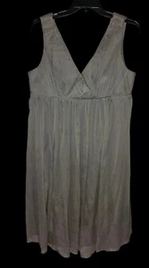 Women's J.Crew Gray Pleated Sleeveless Dress Size 14 Triangle Top - Picture 1 of 5