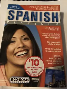 Learn SPANISH Now PLATINUM 8 CD-ROMs Windows/ Mac and XP Compatible - Picture 1 of 2