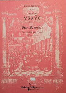 Two Mazurkas for Violin and Piano by Eugene Ysaye - Picture 1 of 4