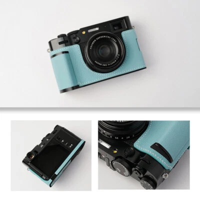Genuine Real Leather Camera Bag Case Protect Cover Grip for Fuji X-100VI X100VI - Image 1 of 4