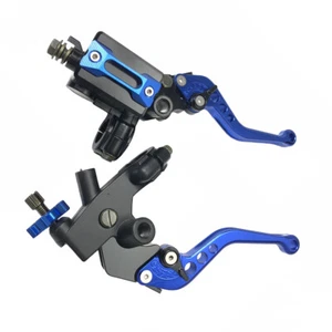 Juego de palancas embrague cilindro maestro freno CNC azul universal motocicleta 7/8" 22 mm - Imagen 1 de 6