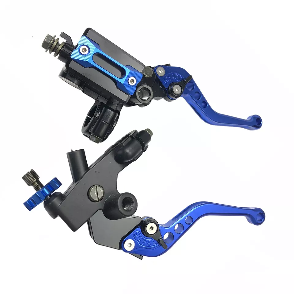 Juego de palancas embrague cilindro maestro freno CNC azul universal motocicleta 7/8" 22 mm Foto 1 de 4
