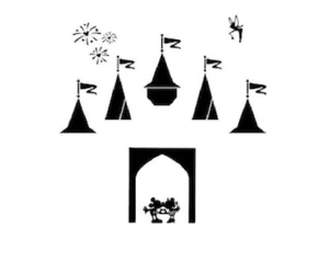New Disney Castle Wall Decal With Fab Five | Disney Castle Photo Decal | Castle - Picture 1 of 4