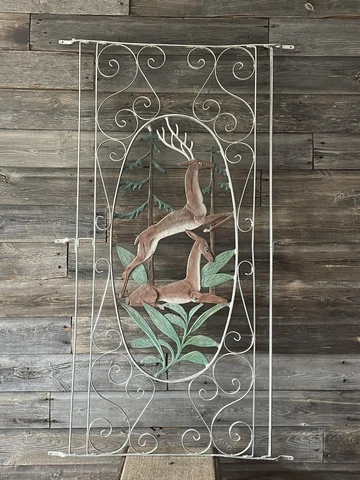 Vintage Screen Door Decorative Grill Exterior Design Deer Repurpose Door Screen Cover