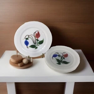 Antikes Set (5) Feuerkönig handbemalt 9" geblümt Teller keine Chips oder Risse - Bild 1 von 2