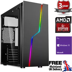 AMD Dual Core A6 9500 8GB 1TB USB 3.0 Desktop PC Computer Bolt RGB Windows 10 - Picture 1 of 3