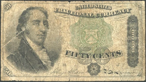 Fourth Issue 50C Fifty Cent Green Seal Fractional Note Fr#1379 Cover
