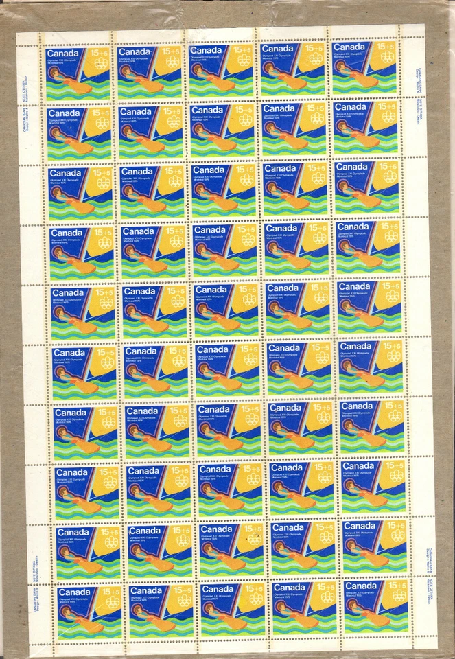 NO B6, OLYMPICS 1976, WATER SPORTS: SAILING, UNFOLDED SHEET NH - Image 1 of 1