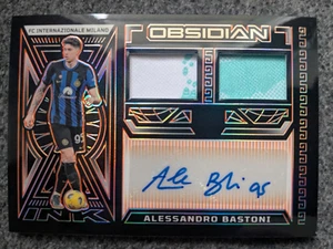 2023-24 PANINI OBSIDIAN ALESSANDRO BASTONI DUAL JERSEY INK ORANGE#DJ-AB#D80/99 - Picture 1 of 2