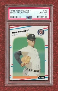 1988 Fleer Glossy #73 Mark Thurmond PSA 10 GEM MINT POP 2 TIGERS PADRES - Bild 1 von 1