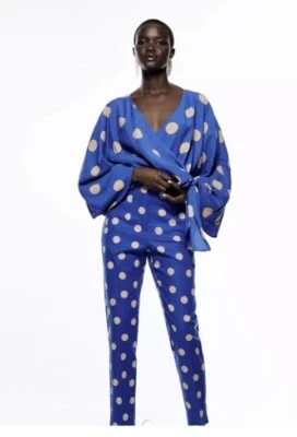 Calça zara bolinhas tamanho M, nova com etiquetas  - Imagem 1 de 4