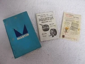 Carrete de pesca Martin modelo 49 de colección caja y folletos solamente - Imagen 1 de 13