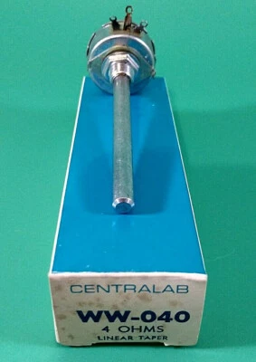 CENTRALAB WW-040 4OHM 5W LINEAR TAPER POTENTIOMETER   - Image 1 of 4