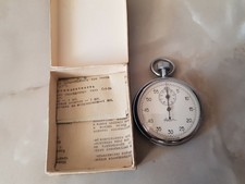 Mechanical stopwatch Agat, 1967 produced in the Soviet Union + document + case