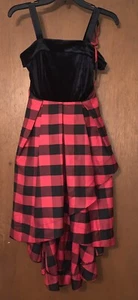 Speechless Kids Girls Dress Buffalo Plaid Red Black Velvet Bodice NWT Size 14 - Picture 1 of 8