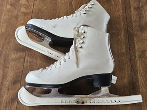 VINTAGE DON JACKSON ICE FIGURE SKATES CZECHOSLOVAKIA 8.5 B 800 MARK I 10 2/3 - Picture 1 of 14