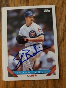 Shawn Boskie ~ Chicago Cubs ~ 93 Topps ~ signed Autogrammkarte MLB - Bild 1 von 1