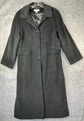 Preston & York Black Long Wool Angora Rabbit Hair Women's Coat Sz 16 - Image 1 of 4
