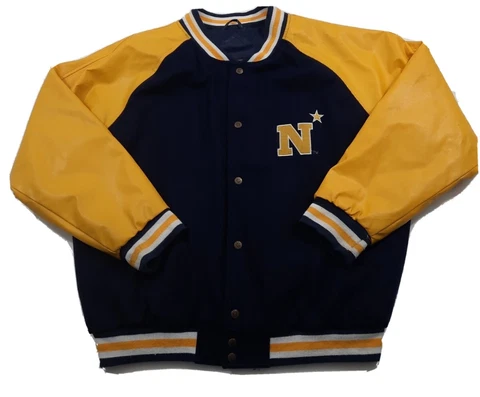 navy midshipmen varsity jacket size large Cover