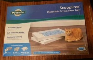 Petsafe Scoopfree Disposable Crystal Kitty Litter Tray And Lid 4.5 Lbs Original - Picture 1 of 2