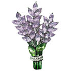 Lavendel Brosche Strass Kristall Pin für Winterurlaub
