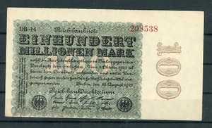 Deutschland 100 Millionen Reichsmark 22.8.1923 Verschnitt unten Selten Rar!!!! - Bild 1 von 2