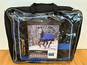 Equitheme Tyrex 1200D High Neck Outdoordecke blau schwarz 125-155cm Pferdedecke - Bild 1 von 4