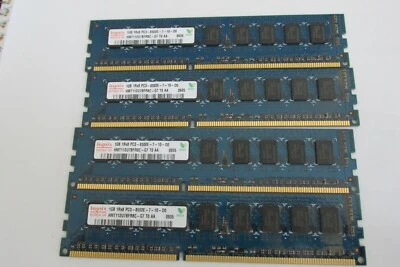 4GB (4x1GB) Hynix HMT112U7BFR8C-G7 PC3-8500E DDR3-1066MHz ECC Unbuffered CL7 240 - Image 1 of 3