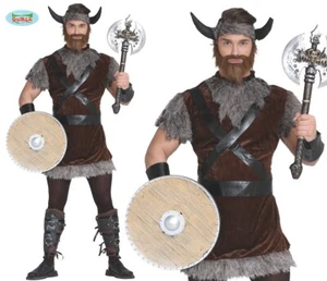 Mens Viking Man Fancy Dress Costume Viking Warrior Outfit New fg - Picture 1 of 6