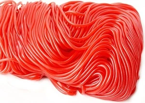Red Strawberry Licorice Laces ~ 2 Pound Bag ~ FREE SHIPPING - Picture 1 of 2