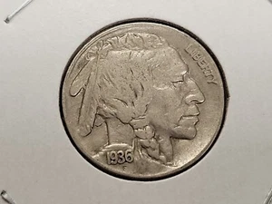 1936 Buffalo Nickel 5C Coin - Picture 1 of 7