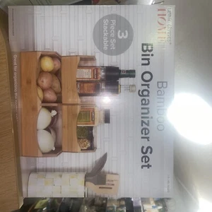 Seville Classics Stackable Bin Organizer, Set of 3 - Picture 1 of 3