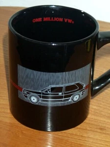 MUG Volkswagen Rabbit 1985 Car Promo Coffee Cup RARE Glass Westmoreland - Picture 1 of 7