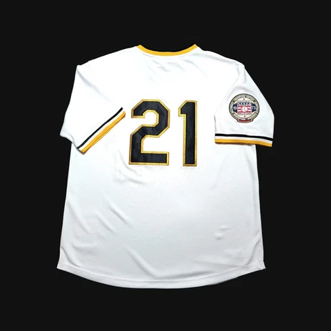 Roberto Clemente Jersey Pittsburg Pirates Stitched NEW With 1973 HOF Patch🎁 Cover
