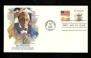 US FDC #1845 Fleetwood 1982 New York, NY Igor Stravinsky Great Americans music - Picture 1 of 2