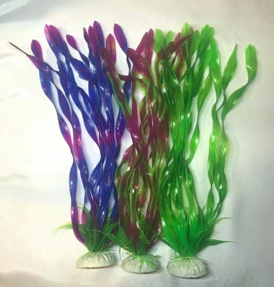 Artificial Plastic Aquarium plants - 14" Plant - Different Colors - Image 1 of 1