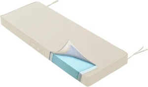 Outdoor Bench Cushion 4.0 inches Memory Foam Waterproof Patio 60 x 18 Inch Cream - Picture 1 of 7