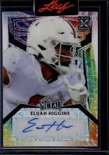 2023 Leaf Metal Draft Football Elijah Higgins PROOF AUTO #1/1 signed