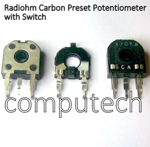 2 pezzi Potenziometro 470 KOhm Trimmer con Interruttore Radiohm P15H 470K CA - Bild 1 von 4