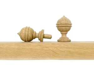 Oak Finials for Lenzkirch Clock, Wood Furniture, Unfinished 1 items - Picture 1 of 8