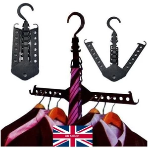 Colgador de tela doble percha plegable ropa estante de secado stock del Reino Unido paquete múltiple stock del Reino Unido - Imagen 1 de 10